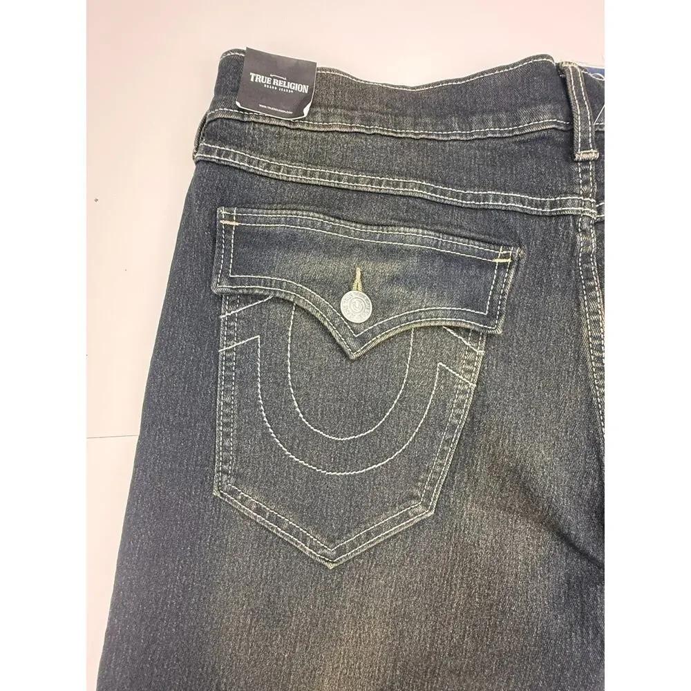 TRUE RELIGION MEN'S BLACK GENO RELAXED SLIM SZ 36 NWT